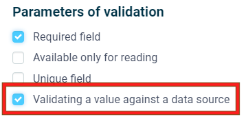 Activate Data Source Validation